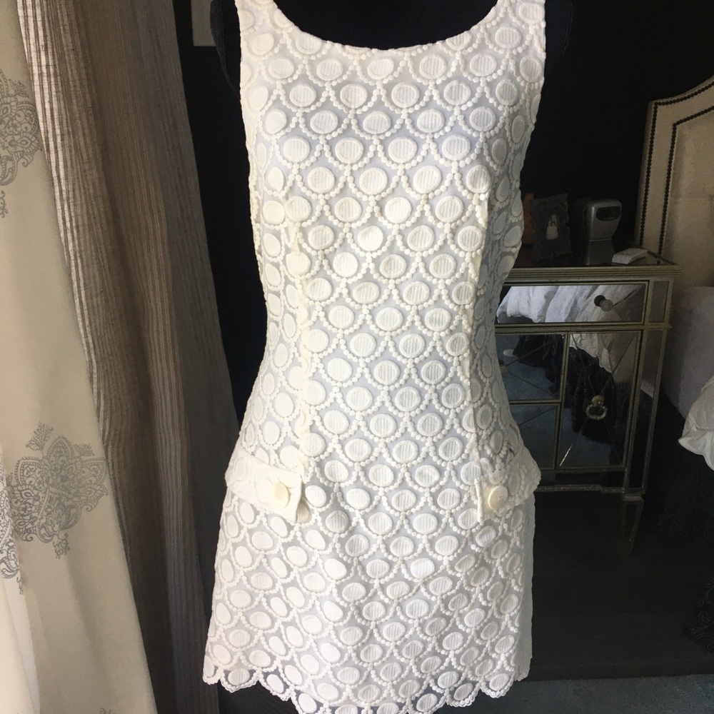 BeBe boatneck eyelet dress
